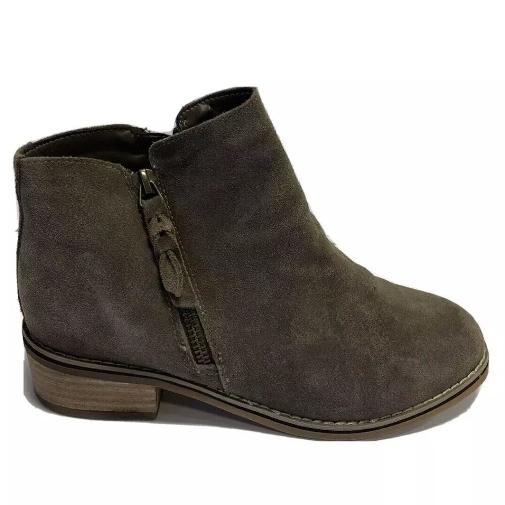 Blondo Womens Liam Bootie Dark Taupe Suede Size 6.5Wide
